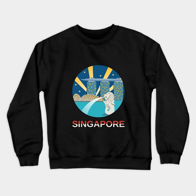 Singapore's Lion Statue Crewneck Sweatshirt by saigon199x